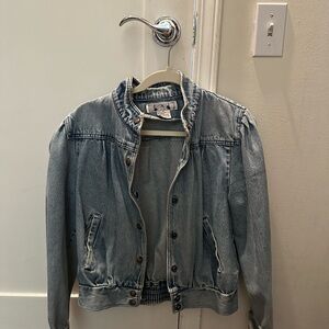 VINTAGE Real Denim Jacket with Balloon sleeves